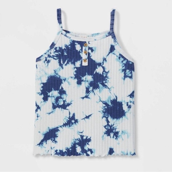 Cat & Jack Shirts & Tops Nwt Cat Jack Tie Dye Girls Ribbed Tank Top